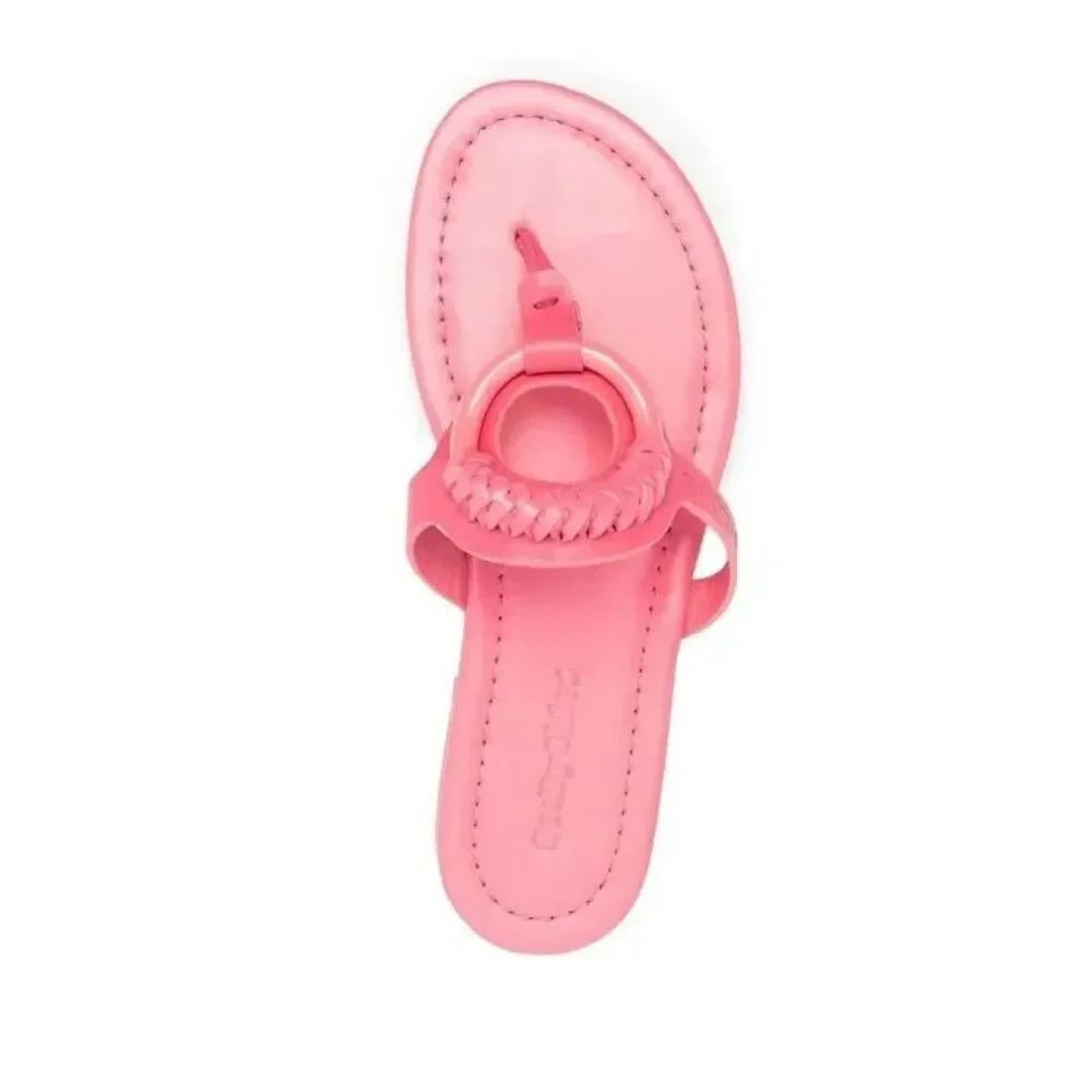 See by Chloe Women's Hana Flat Thong Sandals in Pink Size 40 US 10 - Picture 4 of 6